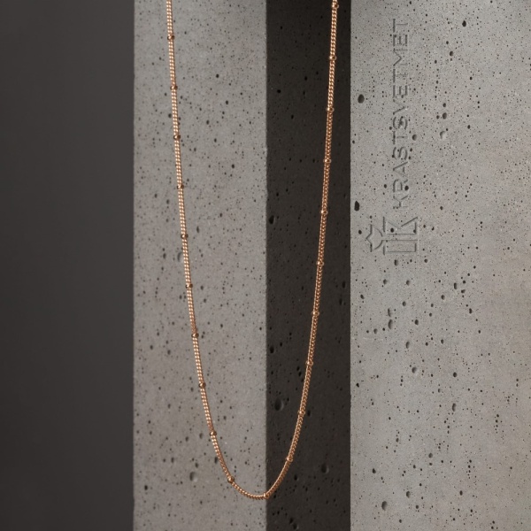 Цепь из красного золота 585, плетение «Панцирь»